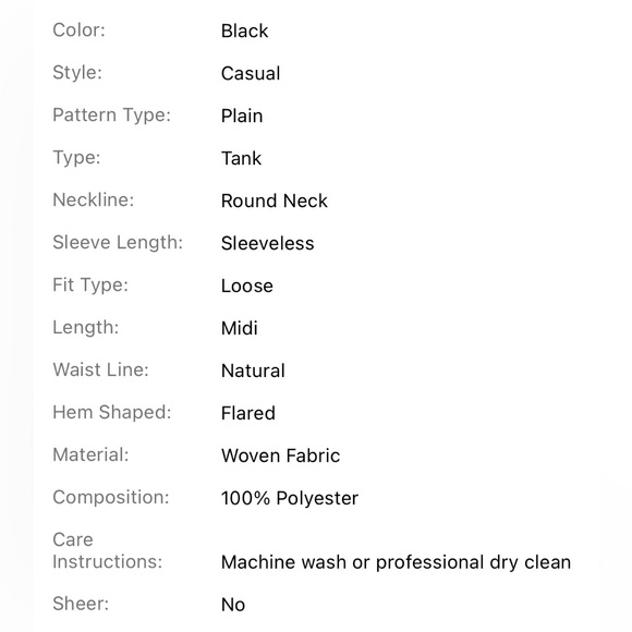 Solid Slant Pocket Tank Dress Large 8/10 - Picture 2 of 3